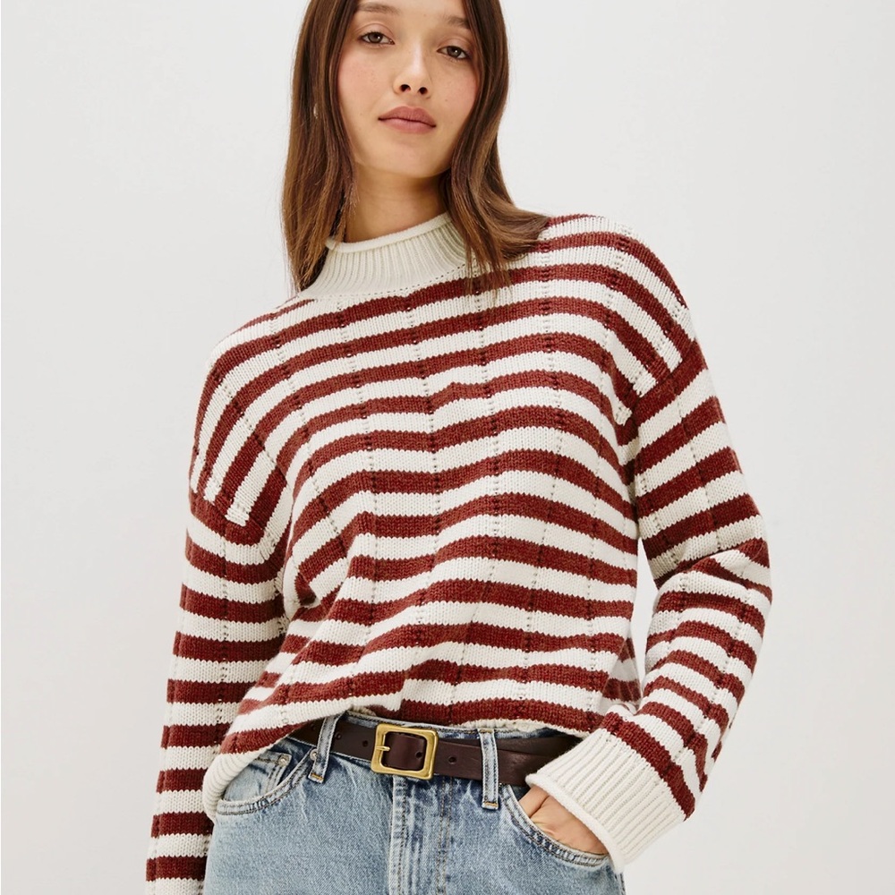 Rails corrine ivory russet stripe sweater - Picture 3 of 6